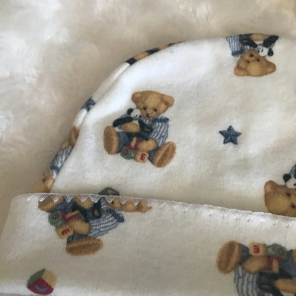 Rare Vintage Handmade Teddy Bear Beanie Cap